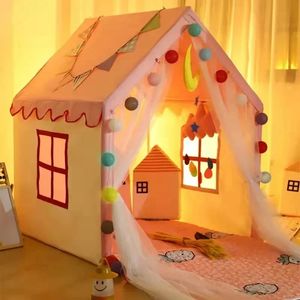 子供のための屋内と屋外のテントベビープリンセスプレイハウススーパーラージルームクロールテントキャッスルプリンセスリビングゲームホーム240415