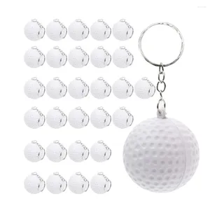 Keychains White PU Golf Ball Keychain Set (1,57 polegadas 30 pacote) Acessórios