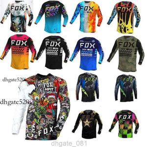 fox racing shirts 2023 Men's Downhill Mountain Bike MTB Shirts Offroad DH Motorcycle Motocross Sportwear Clothing Hpit Fox Racing Element 59