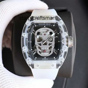 マンウォッチ腕時計マンウォッチスカルRM052-01 RM52ブラックスーパークローンアクティブツアービヨンダイヤモンドデザイナー