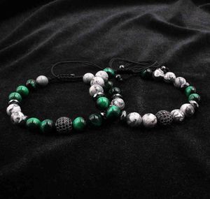 Naturalne szare mapy Kamienne pasma Bracz Bransoletka dla mężczyzn Jewelry Green Tiger Eye Buddha Prezent Walentynki 039S Day Holiday9698948