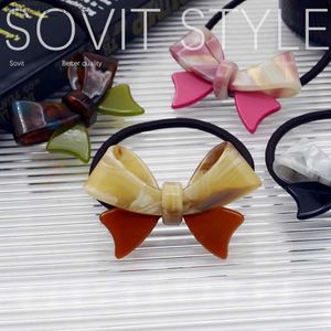 نطاقات مطاطات الشعر ملحقات الشعر مرنة التعادل العصابات المطاطية ل scrunchie الكورية للنساء الفتاة خمر الشهيرة الرائدة الأزياء القوس الفراشة kpop جديدة y240417