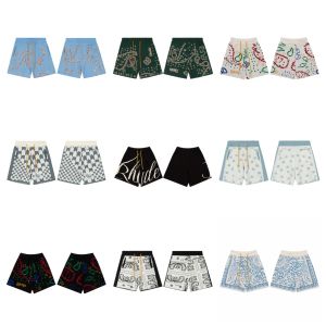 Designer masculino shorts rhude shorts quinto shorts conjuntos de faixas de rastreio solto de moda de verão