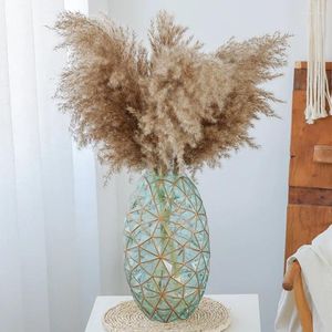 Decorative Flowers Fluffy Dried Flower Bouquet Natural Pampas Grass Reed Whisk Artificial Flores Boho Home Decor Christmas Wedding