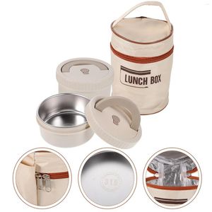 Dinnerware Large Ramen Bowlbreakfast Bento Lid Containers Bowls Serving Soup Stainless Inner Set Prep Cute