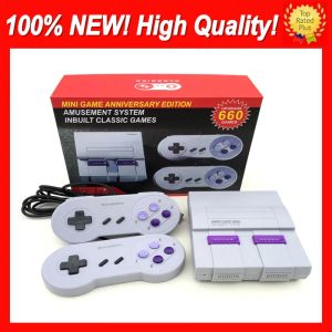 Tillbehör Super Famicom Mini 660 NES SNES SFC TV Video Handheld Game Console 2018 Nyaste Entertainment System Games Console English Retail B