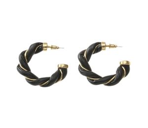 S925 Stud Hoop Earrings Fashion Cshaped ed Circle Simple temperament allmatch leather alloy thinning earring personality 9664041