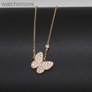 Luxury Top Grade Vancellelfe Brand Designer Necklace Butterfly Necklace Womens Silver Light Luxury High End Design Feeling High Quality Jeweliry Gift