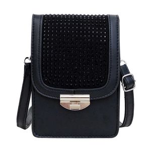 Ladies Evening Bag Temperament Versatile Vertical Small Square Bag Korean Edition Hot Diamond High Appearance Women's Single Shoulder Crossbody Phone