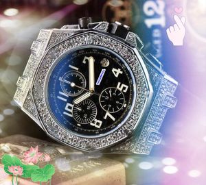 Six Pins Designer Men's Watch Stopwatch Black Green Rubber Strap Waterproof Sports Quartz Chronograph Military President Wristwatch montre de luxe Gifts