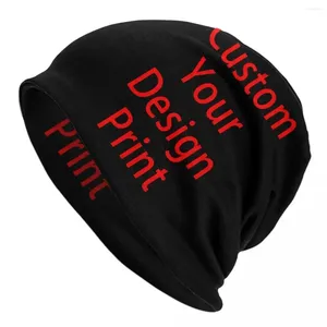 Berets Custom Your Design Beanies Caps For Men Women Unisex Fashion Winter Warm Knitting Hat Adult Customized Logo Printed Bonnet Hats