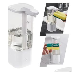 Liquid Soap Dispenser Ml Matic Battery Powered/Usb Charging Infrared Induction Waterproof For Bathroom Washroom Drop Delivery Home Gar Otcgw