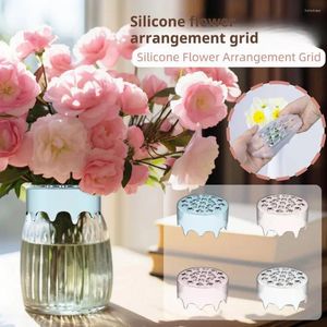 Vasos Silicone Flower Grid Vase Disportion Reutiliza Diy Bouquet Spiral Ikebana Stem