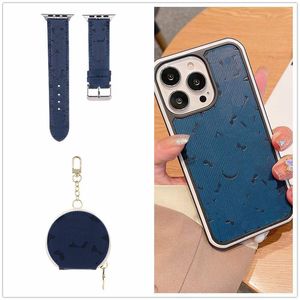 Classic Vertical Pattern Phone Case Iphone 15proamx 15plus 15pro 15 Phone Cases Designer Earphone Cases Watchband Phonecase Set Womens Mens Unisex Shell