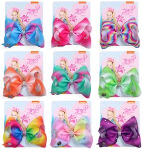 11 cores jojo arcos com acessórios de cabelo de clipe para meninas jojo siwa arcos de cabelo meninas meninas de 5 polegadas arco -íris arco ss1232849520