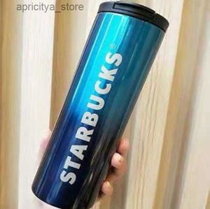 Su Şişesi En son 16 oz Starbucks Mug 7 Gradyan Renk Tarzı Paslanmaz Çelik Kahve Bardakları Bireysel olarak paketlenmiş destek Herhangi bir PPD L48
