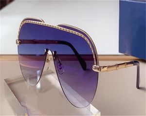 New Fashion Design Sonnenbrille 1155 Metall Halbrahmen Pilot Onepiece Lens Populär vielseitiger Stil UV400 Schutzbrille Top Qual7182896