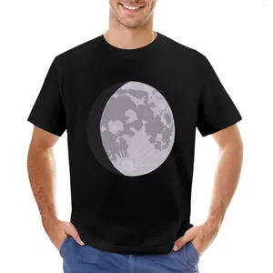 Men's Polos Waxing Gibbous Moon T-shirt Summer Clothes Tops Funnys Big And Tall T Shirts For Men