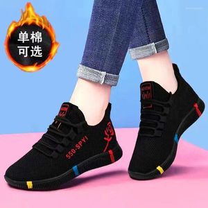 Sapatos casuais inverno respirável e lã de lã Warm feminino não deslizamento solo esportes