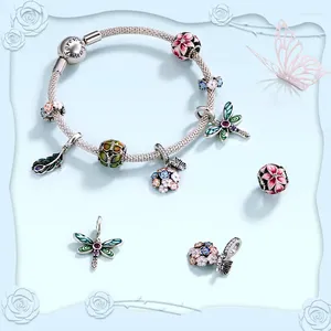 Luźne kamienie szlachetne Wostu 2024 Charms Dream Garden 925 Sterling Srebrne kolorowe koraliki CZ FIT DIY Bracelets Prezent biżuterii Prezent