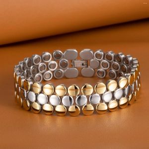 Link Bracelets RainSo Full Magnetic Stainless Steel For Men Bio Energy Therapy Charm Healthy Luxury Fashionable Jewelry Gifts