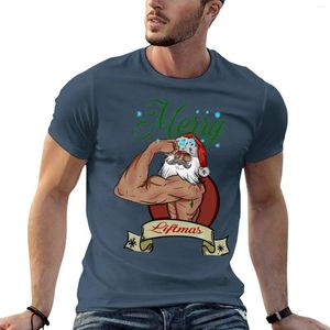 Polos masculinos Merry Lifmas Papai Noel T-shirt Rápido Tops fofos Camisetas estéticas para pesos pesados para homens Graphic