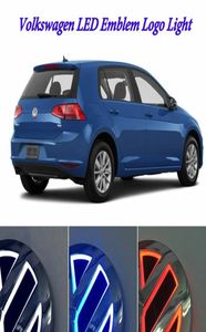 Auto Illuminated 5D LED Car Tail Logo Light Badge Emblem Lamps For VW GOLF Bora CC MAGOTAN Tiguan Scirocco 4D9857263