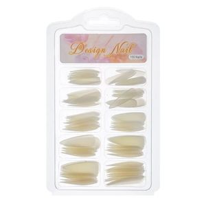 2024 100pcs/box Natural Transparent Seamless Fake Nails Full Coverage False Nails Tips Short T-shaped Full Cover Tips For Nails Sure, here