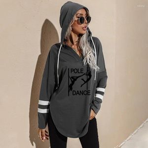 Kvinnors hoodies kvinnor pol dance grafik rolig casual hoodie topp bomull loong hylsa tröja vinter lösa kläder harajuku överdimensionerad