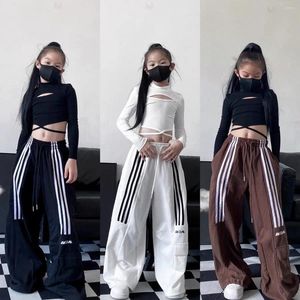 Giyim setleri çocuklar hip hop en iyi kıyafet kızlar sweatshirt joggers çocuk sokak kıyafeti sokak dans pantolon kıyafetler genç caz sahne kostümleri