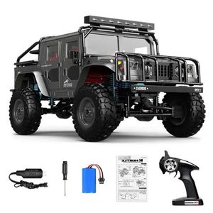 Diecast Model Cars Q121 JJRC RC Car 4WD Off road Climbing High Speed Childrens Toy Full size Remote Control Vehicle Simulation Hummer Car Model J240417