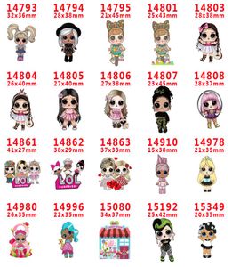 60PCSLOT PR14793 Personagens de desenhos animados LOL MENINAS RESINAS FLATBACK PARA CABELOS ACESSÓRIOS DE CABELO DE CABE