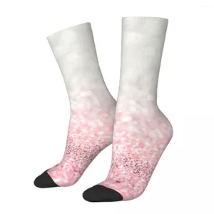 Calzini da uomo Funny Crazy Sock for Men Pink glitter hip hop harajuku design arte happy senza soluzione di continuità