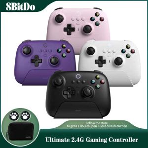 Fareler 8bitdo Şarj Dock ile Ultimate Wireless 2.4G Oyun Denetleyicisi, PC için Alps Joystick Gamepad, Windows 10, 11, Steam, Android