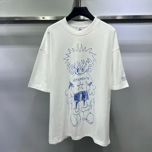 FALECTION 24SS Vetement Comic Print Cotton Tshirt 260G SUPPIAL TOWN Weight Tee