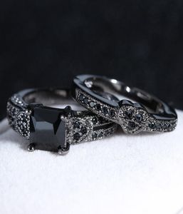 Cluster Rings 14k Black Gold 15 S Obsidian Ring for Women Luxury Engagement Bizuteria Anillos Gemstone and Diamond Wedding2595889