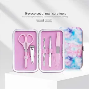 Kit per nail art clip per sopracciglia in acciaio inossidabile inossidabile facile da pulire durevole non arrugginire strumenti di manicure taglialette multipli usi per le forbici