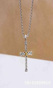 Halsband Dy Cross Men Women Luxury Designer x Thread Pendant Fashion Line Retro Wear Halsband Birthday Gift3115317
