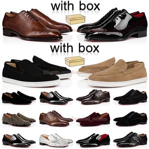 Designerskor Mens Högkvalitativa klänningsskor för män Sneakers Black äkta läderröd loafers Platform Dhgate Famous Wedding Des Chaussures Plate-Forme US12 13