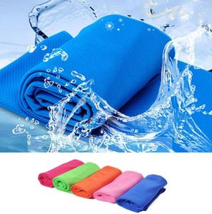 Sport Sports Swiming Summer Asciugamano freddo asciugamano di raffreddamento a freddo PVA Ipotermia enduracool asciugamano a scatto riutilizzabile 90 x 35cm2684976