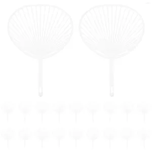 Dekoratif figürinler 20pcs plastik el fan yapımı çerçeve firması diy malzemesi