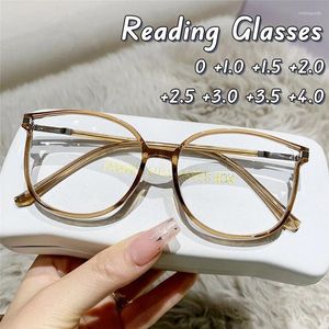 Sonnenbrille unregelmäßige antiblaue Licht Lesebrille modische große Rahmen Presbyopia Trendy Sprudel Diamond Far Sehung