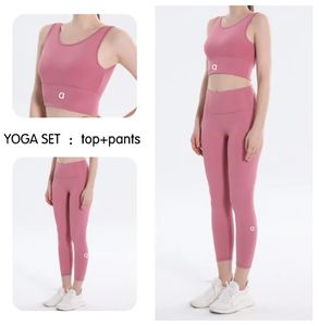 Allu Top+Pants Al Women's Tight Joga Sets Sport Kamizelka Kamizelka Kometki Legginsy Spity Siłowni Odporność treningowa STRONY ROZDZIAŁ SW 5706