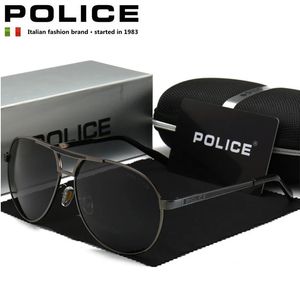 شرطة العلامة التجارية الفاخرة التي تقود النظارات الشمسية للرجال نظارات الشمس المستقطبة للرجال UV400 240403
