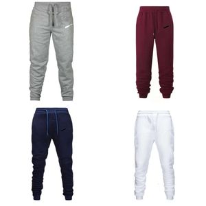Sports Casual Jogger Pants Chinos Skinny Joggers Solid Color Sweat Pant Breathable Elastic Waist Fashion Men Long Trousers Clothing s