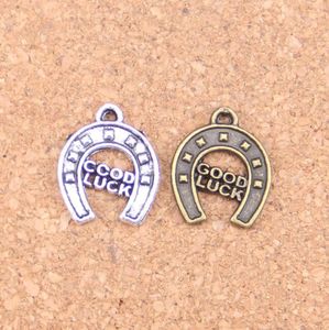 100pcs Antique Silver Bronze Plated horseshoes good luck Charms Pendant DIY Necklace Bracelet Bangle Findings 1714mm2534386