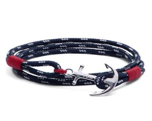 Anchor Bracelet Jewelry 4 Size Triple Thread Rope Mens Bracelet Stainless Steel Anchor Charms Bracelets8272425