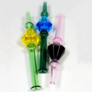 Latest Freezable Liquid Filling Colorful Pyrex Glass Pipes Filter Handpipes Cigarette Holder Dabber Tips Portable Innovative Smoking Oil Rigs Straw Hand Tube DHL