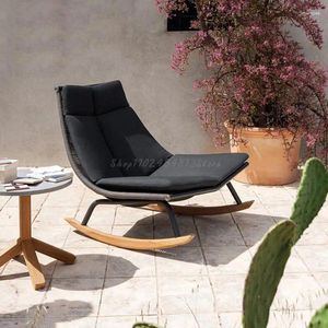 Mobili da campo balcone per esterni piccoli tavolo e sedia cortile terrazza protezione solare rattan caffè a tre pezzi set nordico pigro