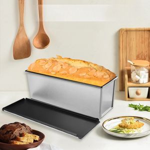 250G/450G/750G/900G/1000G Toastformar Aluminiumlegering Non-stick-beläggning Toastlådor Bröd Loaf Pan Cake Mold With Lid Bakeware